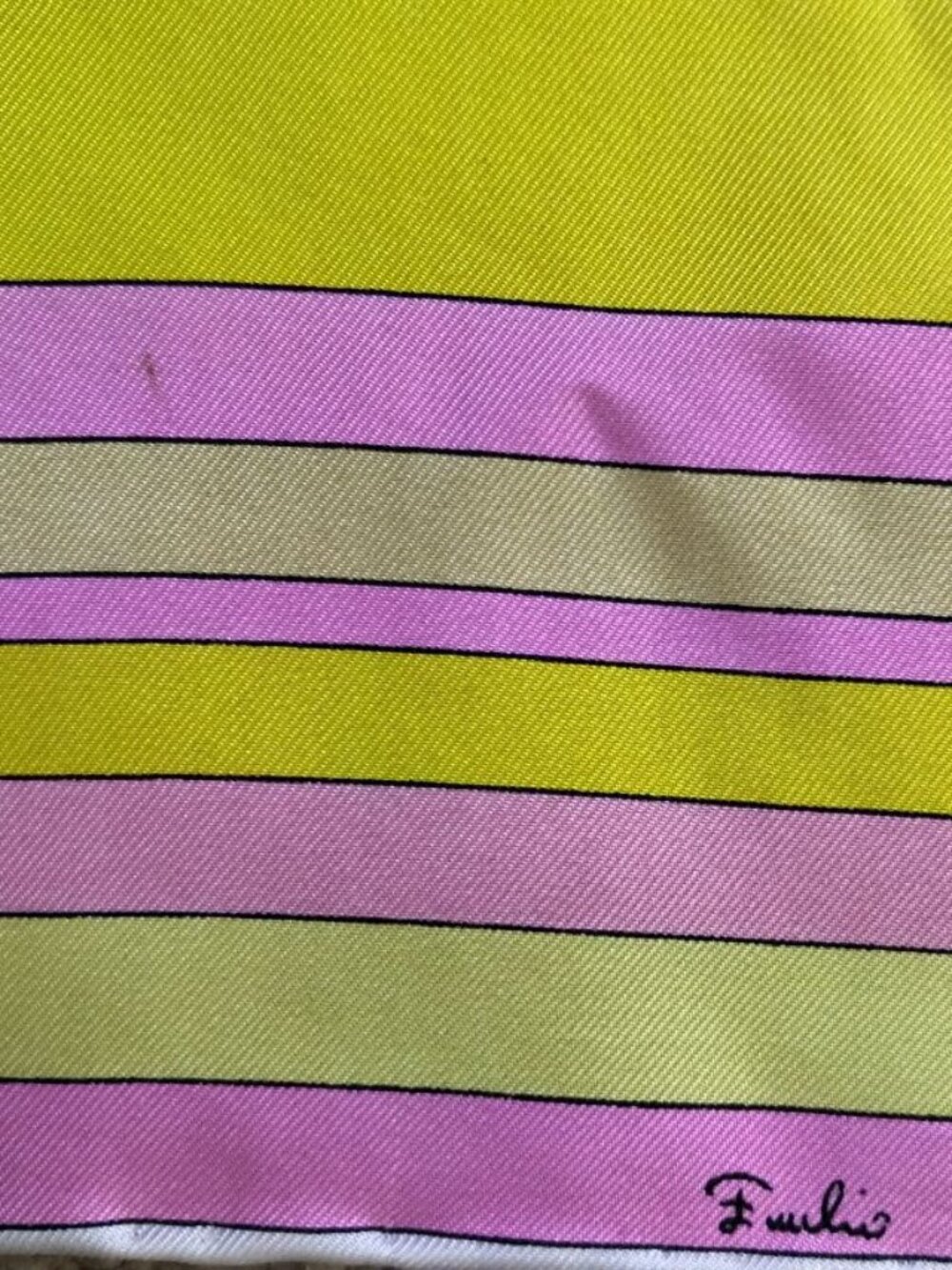 Pink and Yellow Emilio Pucci Silk Scarf - Picture 10 of 12